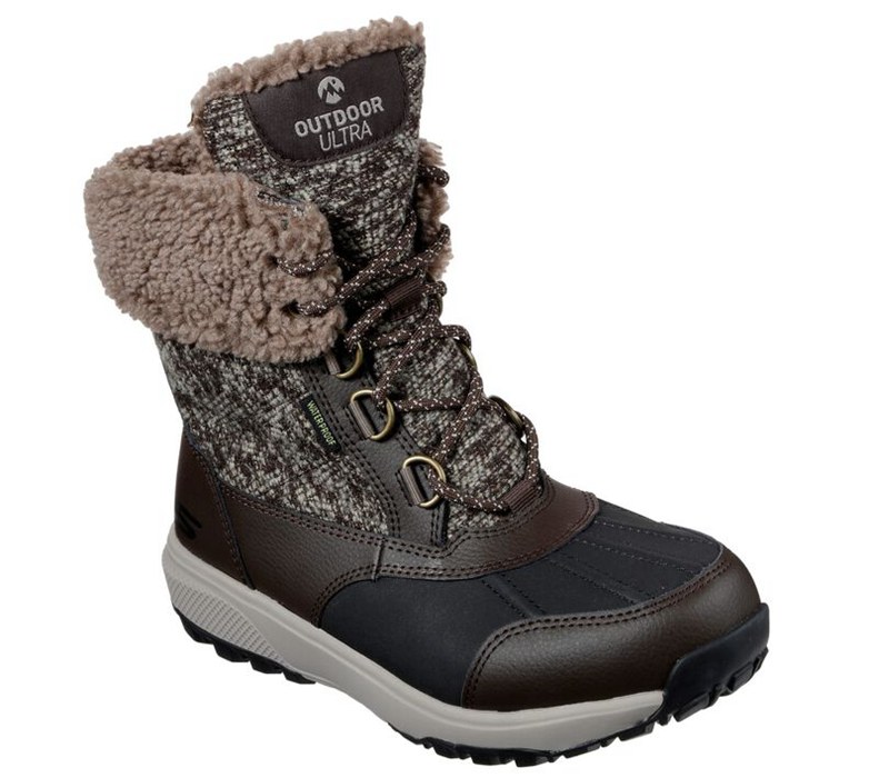 Skechers On The Go Outdoors Ultra - Frost Bound - Womens Sneakers Chocolate [AU-KL2462]